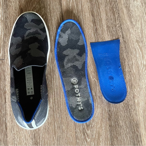 Rothy’s The Original Slip On Sneaker Shoe Grey Camo Gray Camouflage Retired 8.5 - Picture 12 of 16